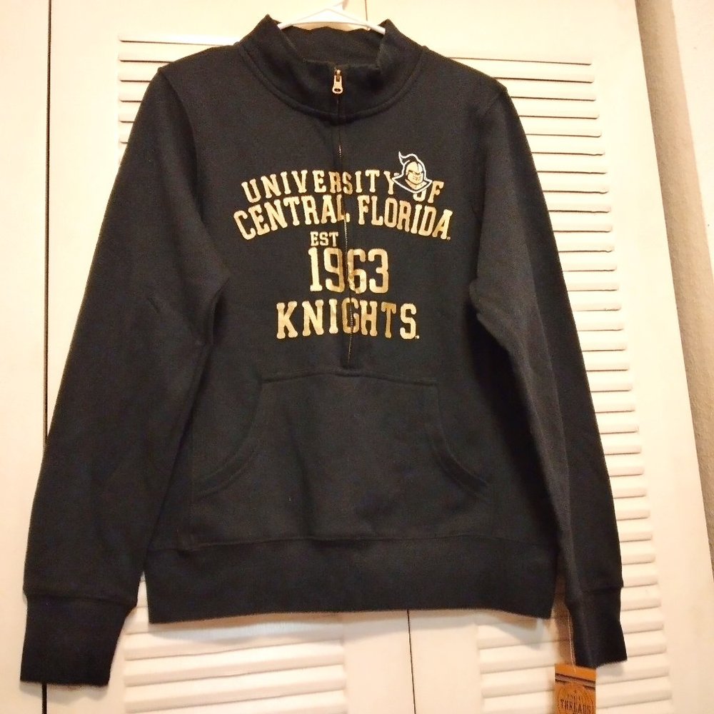 UCF Zip Pullover Blk/Gold Large 12/14 Tags